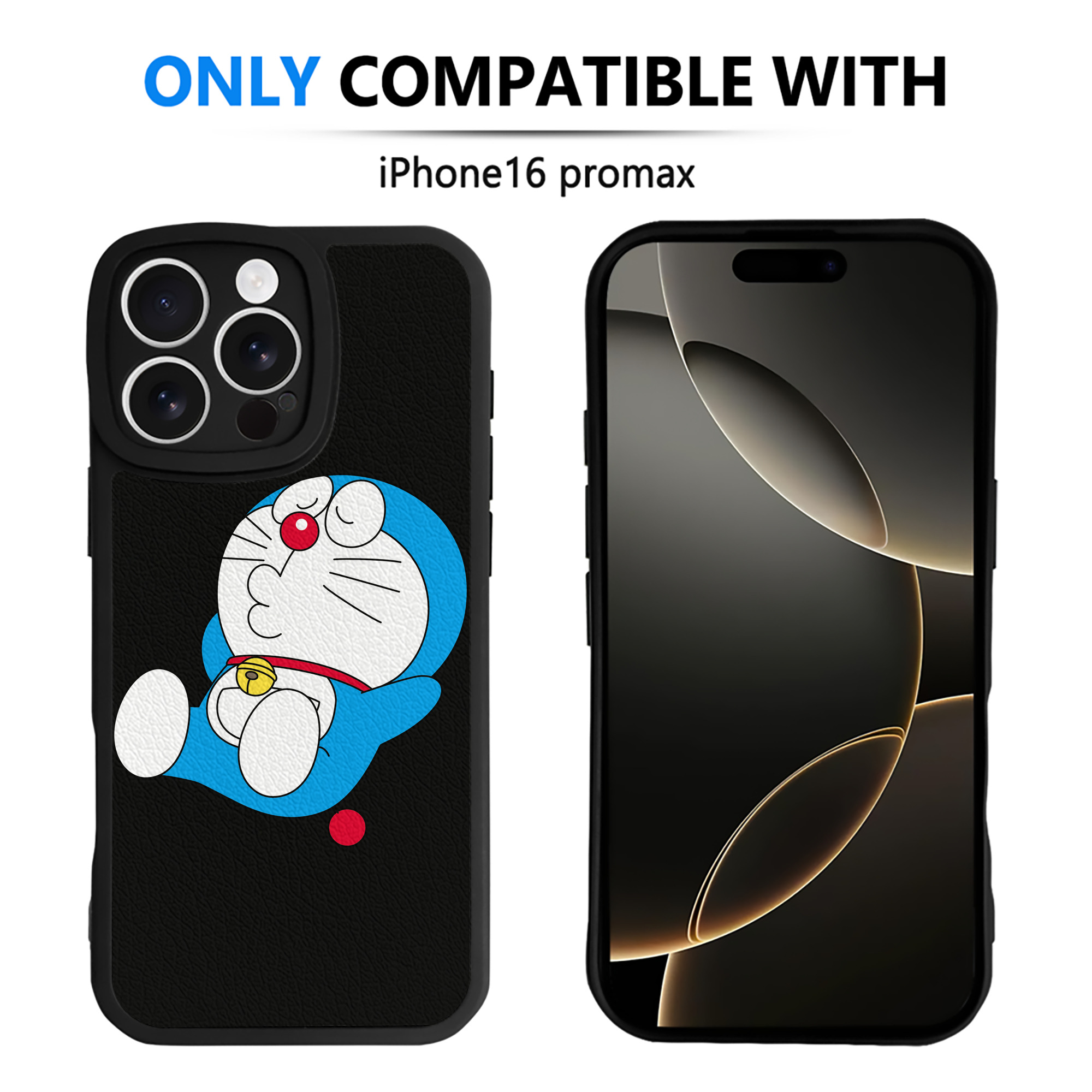 （画像用） ドラえもん Doraemon 【iPhone 16シリーズ対応】シリコンスマホケース（レザー調） 材質：シリコン